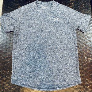 Under Armour Tech Tee - Size M, Blue, Excellent Condition
